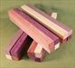 Blank #322 - Wood Blanks, Purpleheart, Yellowheart, Padauk & Black Walnut, Set of 16, 4 Each ~ 7/8 x 7/8 x 11 ~ $34.99